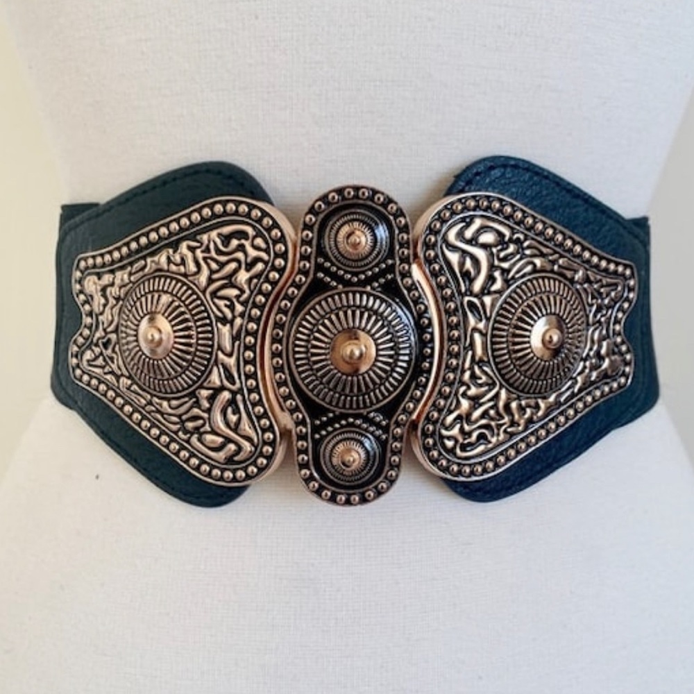 Metal Leather Western Gypsy Cow Girl Boho Chic Belt